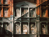 Thumbnail of The Potter Building: Painting of the Potter Building, a New York landmark, by Ethel Fisher, 1976, oil on canvas, 45 x 60 inches, twentieth century painting of the building façade at 38 Park Row on the corner of Beekman Street, built in 1882-86 and designed by Norris G. Starkweather in a combination of the Queen Anne and neo-Grec styles, as an iron-framed office building.