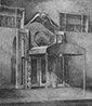 Thumbnail of The Lowell: drawing by Ethel Fisher, 1975, of the entrance to The Lowell, formerly a hotel in Manhattan, graphite on Arches paper, 20 x 14 (7 x 6) inches, mid-twentieth century drawing on a theme of architecture.